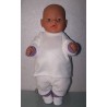 fleecepak wit met lila  baby born 43cm