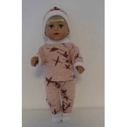 wintertrui set roze vogels baby born 43cm