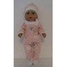 wintertrui set roze dieren  baby born 43cm
