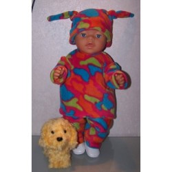 fleecepak hard roze gekleurd baby born 43cm