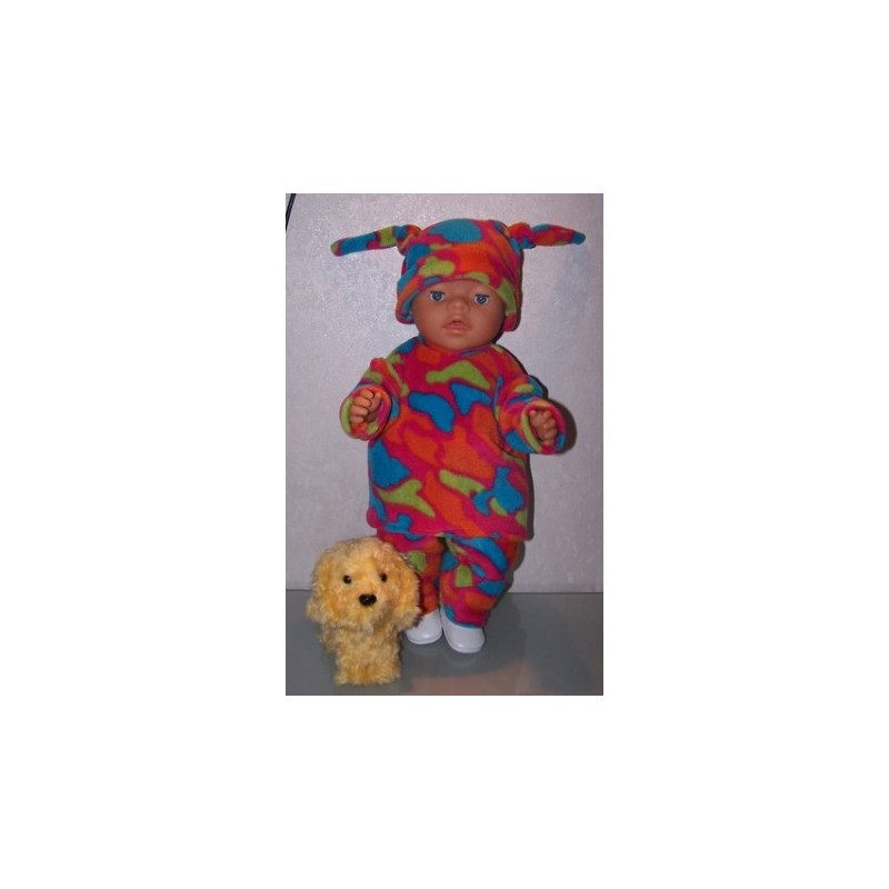 fleecepak hard roze gekleurd baby born 43cm