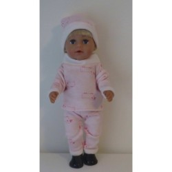 wintertrui set roze schapen baby born 43cm