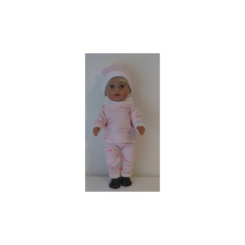 wintertrui set roze schapen baby born 43cm
