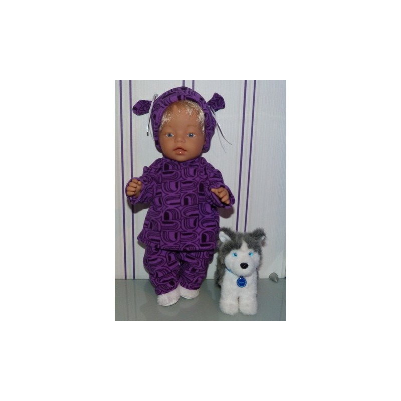 fleecepak paars  baby born 43cm