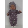 wintertrui set grijs met sterren roze baby born 43cm