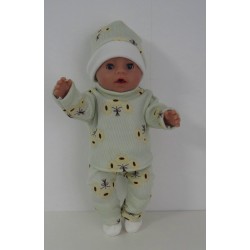 wintertrui set gestreept bloemen baby born 43cm