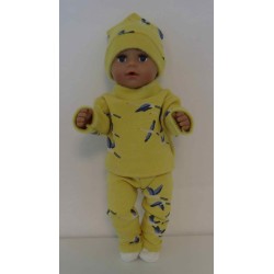 wintertrui set geel vogels baby born 43cm