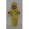 wintertrui set geel vogels baby born 43cm