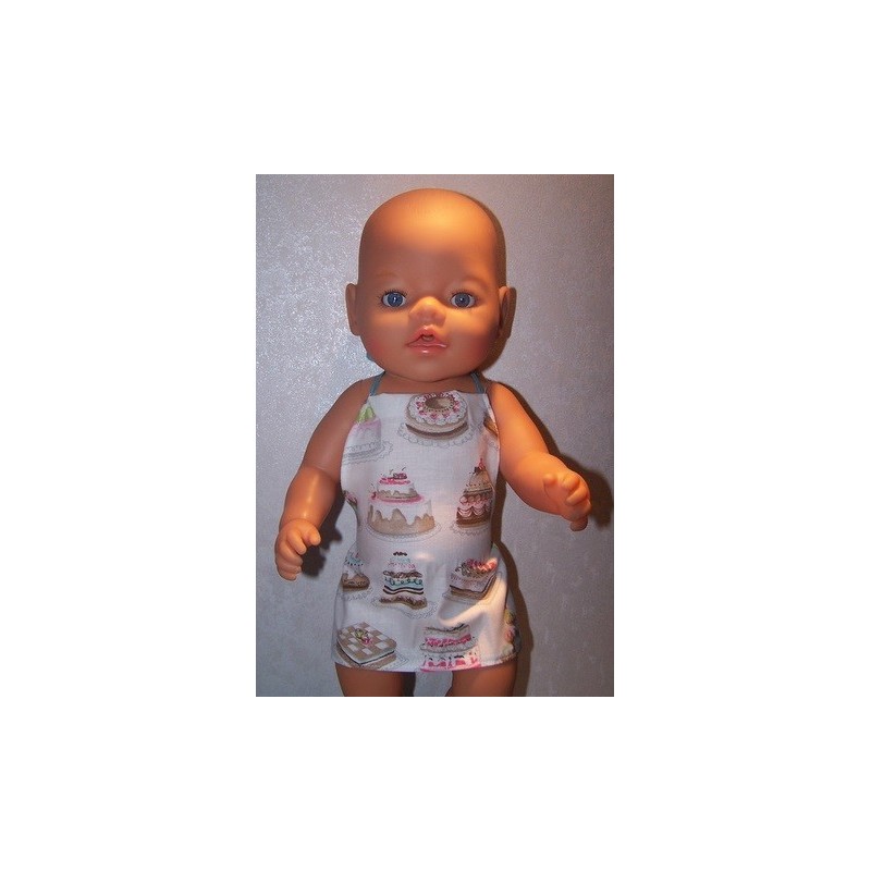 shortje wit taartjes baby born 43cm
