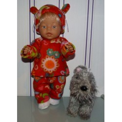fleecepak rood vlinders  baby born 43cm