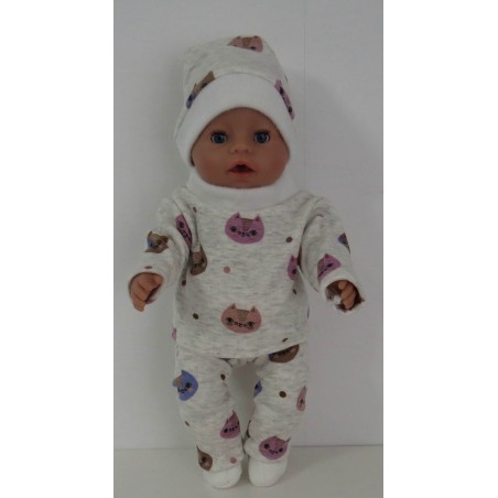 wintertrui set katten baby born 43cm