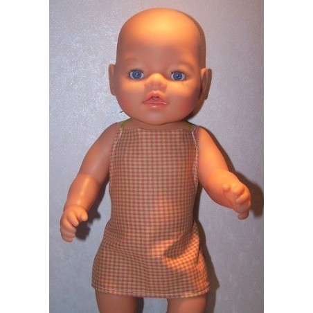 shortje roze met groen  baby born 43cm