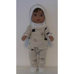 wintertrui set gestreept baby born 43cm