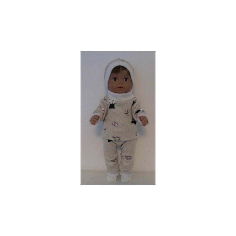 wintertrui set gestreept baby born 43cm
