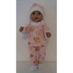 wintertrui set roze kuikens baby born 43cm