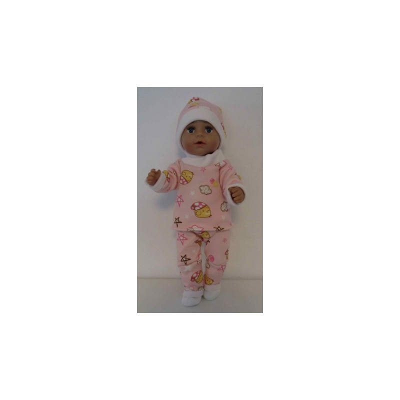 wintertrui set roze kuikens baby born 43cm