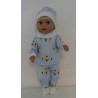 wintertrui set blauw bloemen baby born 43cm