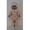 wintertrui set roze gestreept baby born 43cm