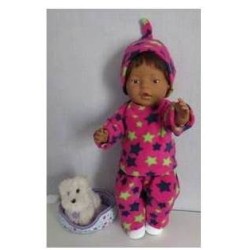 fleecepak hard roze met sterren  baby born 43cm