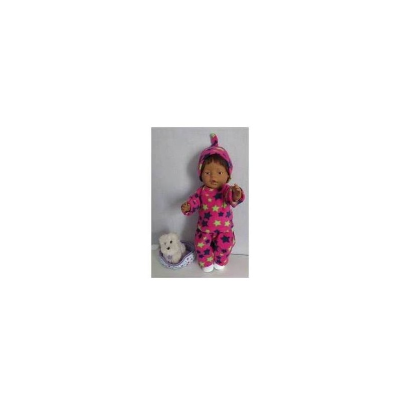 fleecepak hard roze met sterren  baby born 43cm