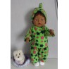fleecepak  groen sterren baby born 43cm