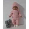 wintertrui set roze baby born 43cm