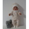wintertrui set oud roze stippen baby born 43cm