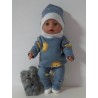 wintertrui set blauw leeuwen baby born 43cm
