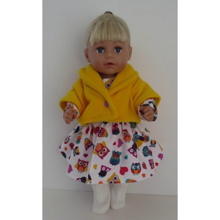 winterjurk setje uilen baby born 43cm