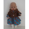winterjurk setje blauw eekhoorns baby born 43cm