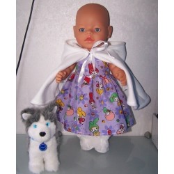 winterjurk setje lila melody baby born 43cm