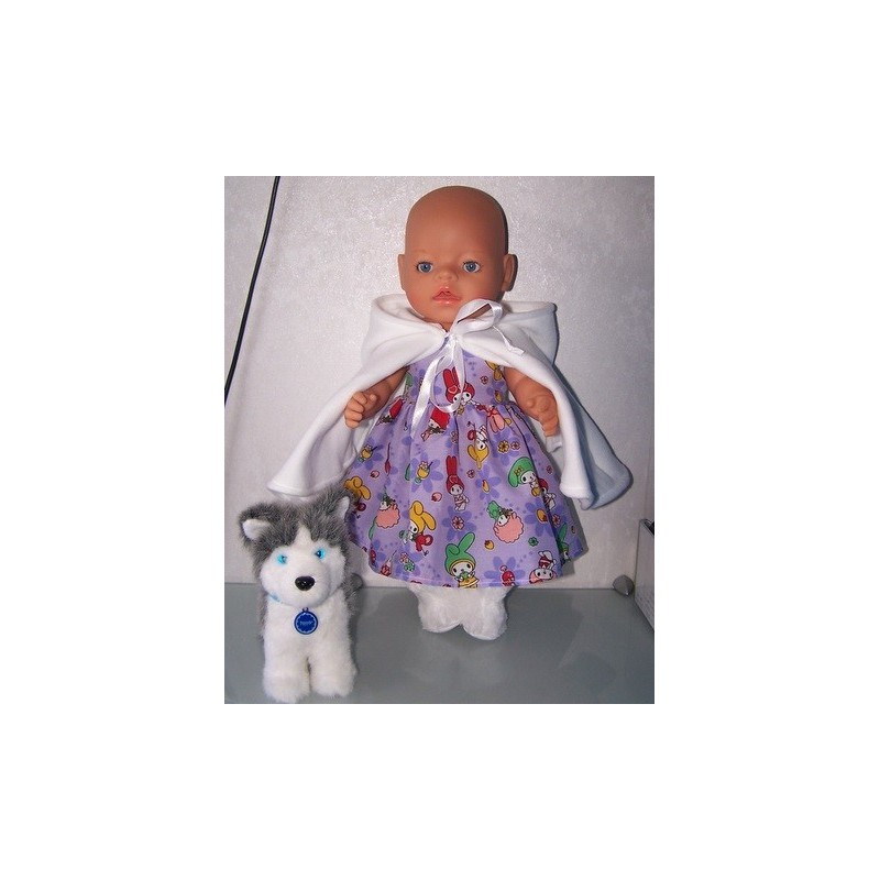 winterjurk setje lila melody baby born 43cm
