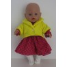 winterjurk setje roze retro baby born 43cm