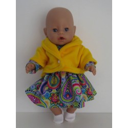 winterjurk setje groen retro baby born 43cm