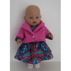 winterjurk setje blauw bohim baby born 43cm