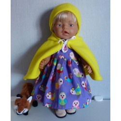 winterjurk setje paars vogels baby born 43cm
