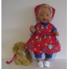 babydoll setje rood uilen baby born 43cm