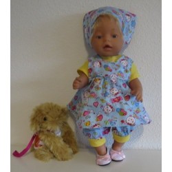 babydoll setje blauw baby born 43cm