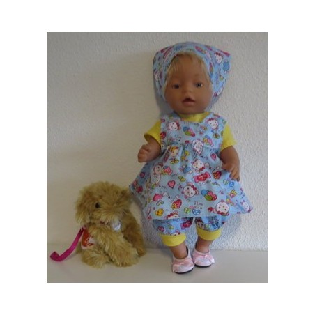 babydoll setje blauw baby born 43cm