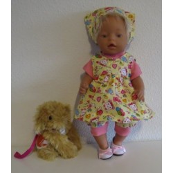 babydoll setje geel baby born 43cm