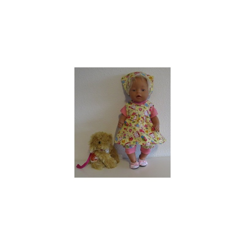 babydoll setje geel baby born 43cm