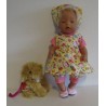 babydoll setje geel baby born 43cm