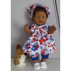 babydoll setje vissen blauw baby born 43cm