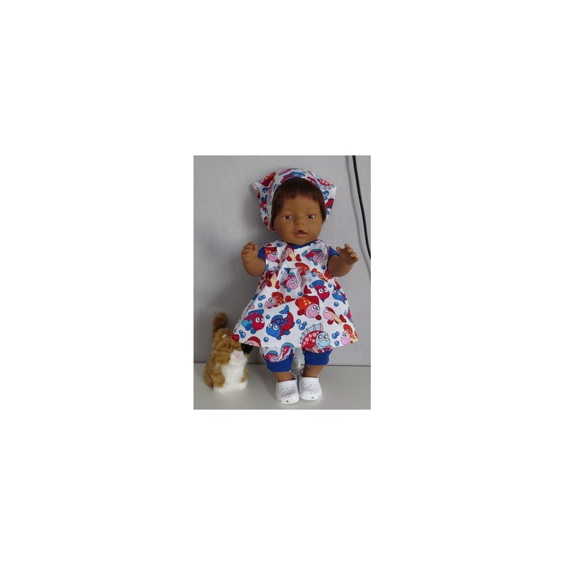 babydoll setje vissen blauw baby born 43cm