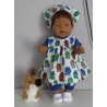 babydoll setje katten blauw baby born 43cm