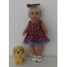 sweetjurk setje donker rood toekan baby born 43cm