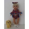 sweetjurk setje donker rood toekan baby born 43cm