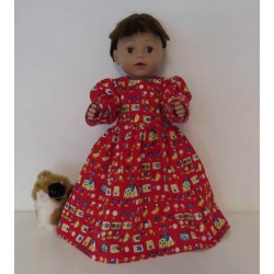 lange jurk rood eend baby born 43cm