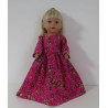 lange jurkhard roze bloemen  baby born 43cm