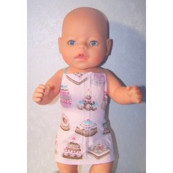 shortje roze taartjes baby born 43cm